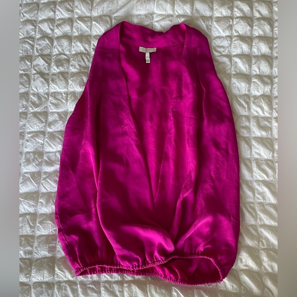 Joie Fucsia silk sleeveless top - Picture 1 of 6